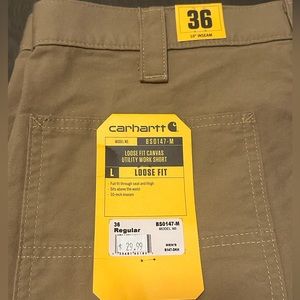 Carhartt loose fit canvas utility work short